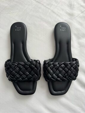 Target Black Braided Slide Sandals